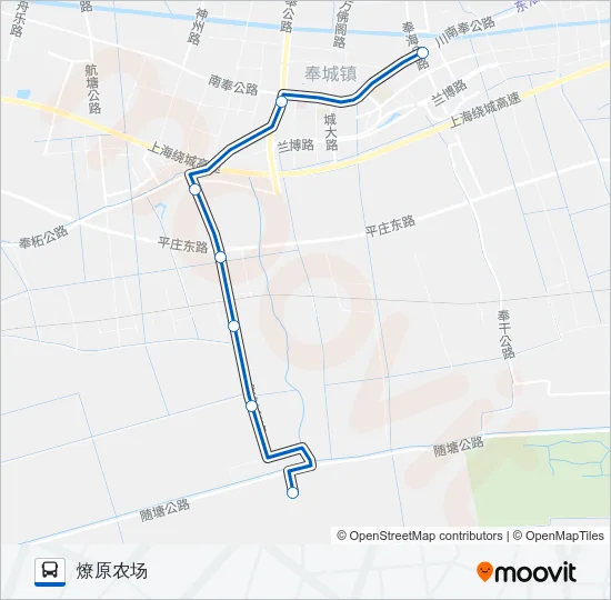 公交奉燎路的线路图