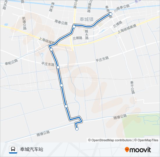 公交奉燎路的线路图