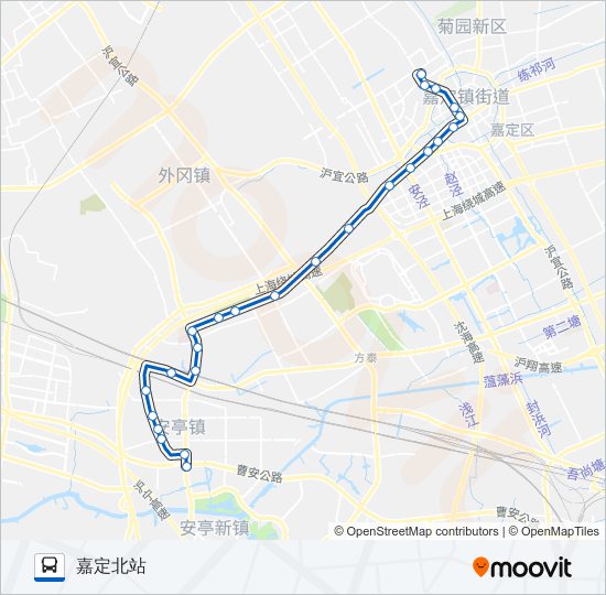 公交安菊路的线路图