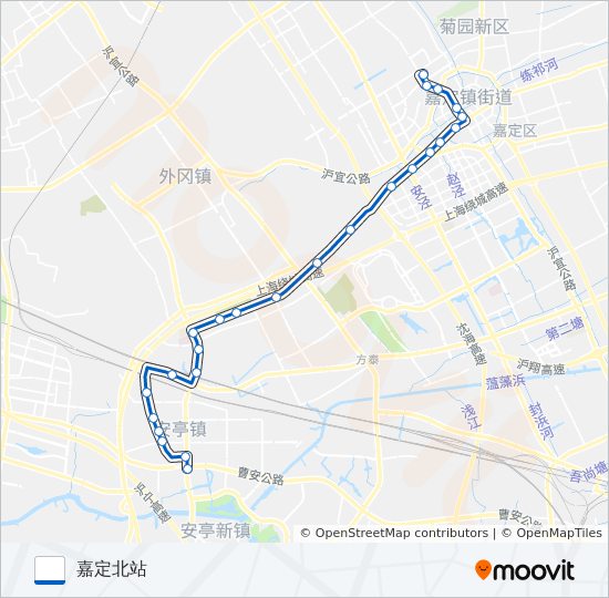 公交安菊路的线路图