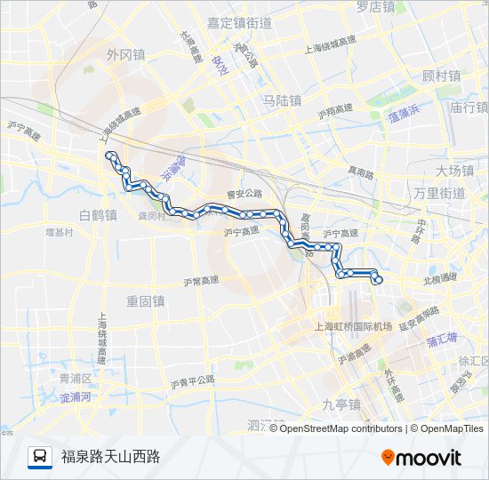 安虹线 Bus Line Map