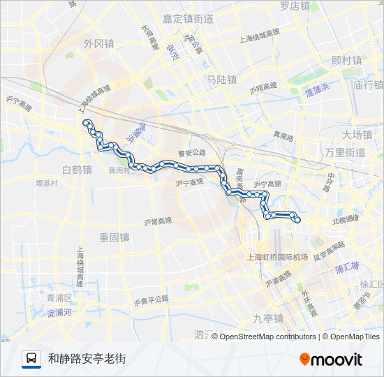 公交安虹路的线路图