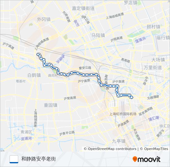 安虹线 bus Line Map