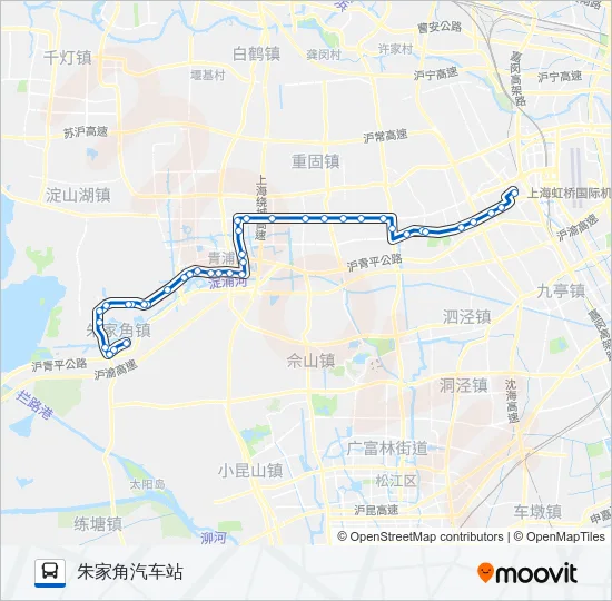 公交朱徐路的线路图