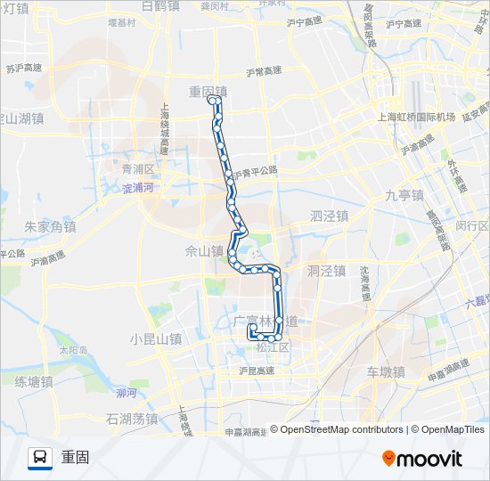 公交松重路的线路图