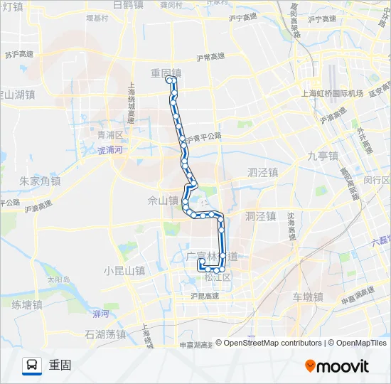 公交松重路的线路图