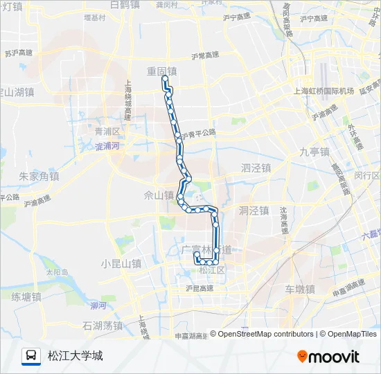 公交松重路的线路图
