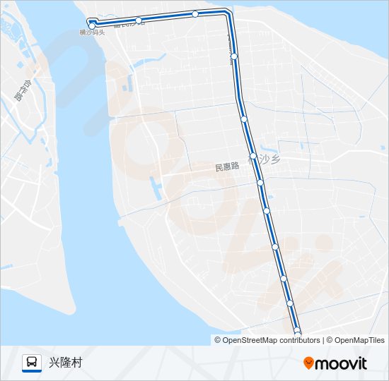 公交横新路的线路图