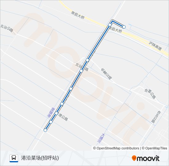 公交港新路的线路图