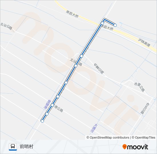 公交港新路的线路图