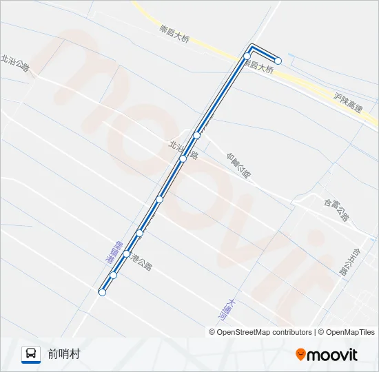 公交港新路的线路图