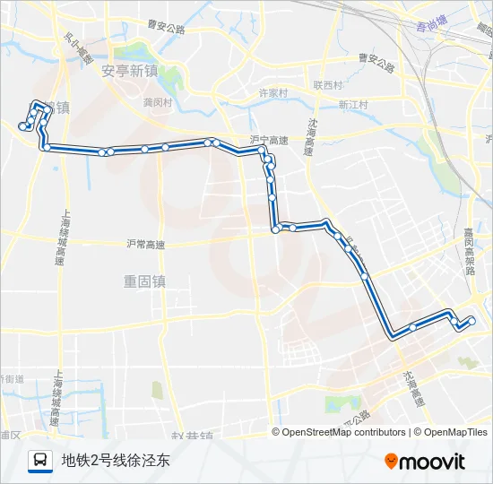 白徐线 Bus Line Map