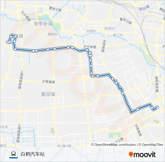 公交白徐路的线路图
