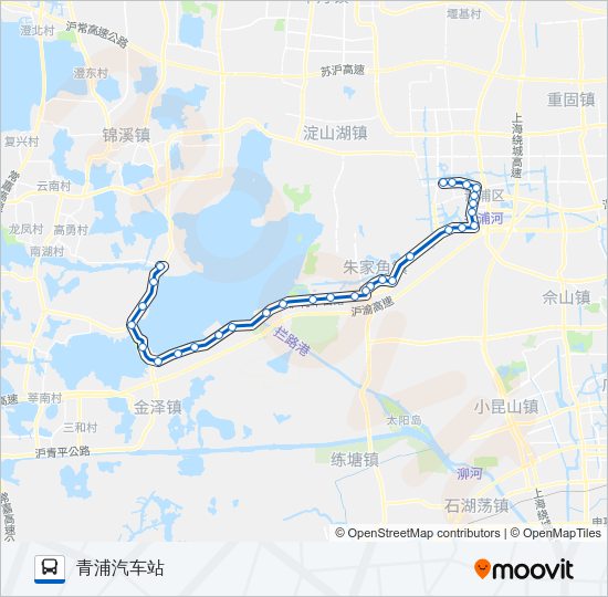 公交青商路的线路图