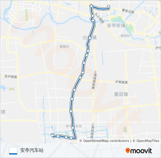 青安线 bus Line Map