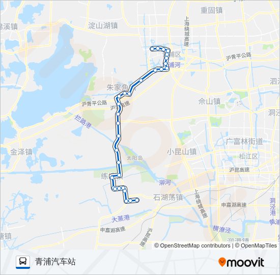 公交青小路的线路图