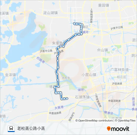 青小线 Bus Line Map