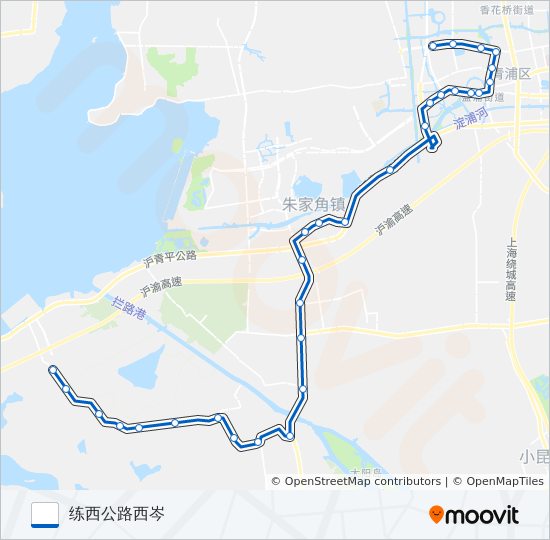 公交青岑路的线路图
