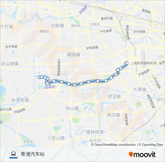 公交青徐路的线路图