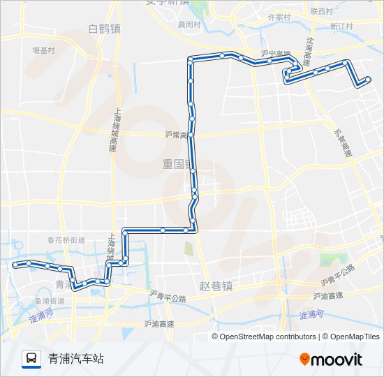 公交青纪路的线路图
