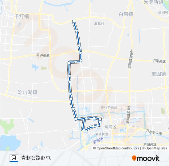 公交青赵路的线路图