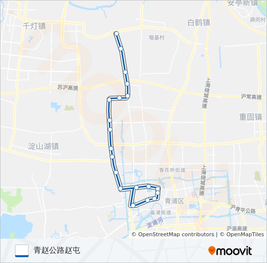 公交青赵路的线路图