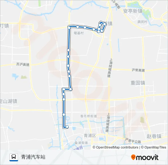 公交青鹤路的线路图