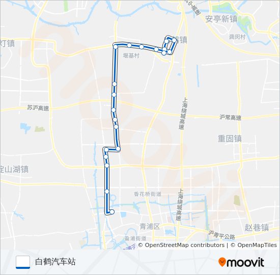 公交青鹤路的线路图