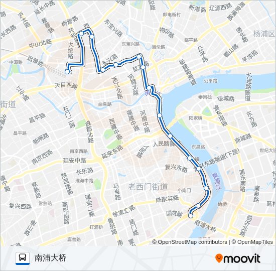 公交305路的线路图