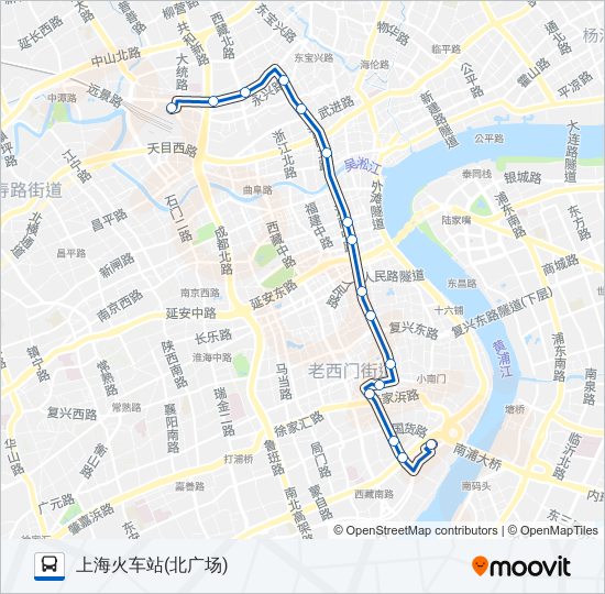 公交306路的线路图