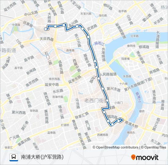 公交306路的线路图