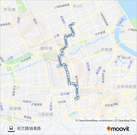 公交705路的线路图