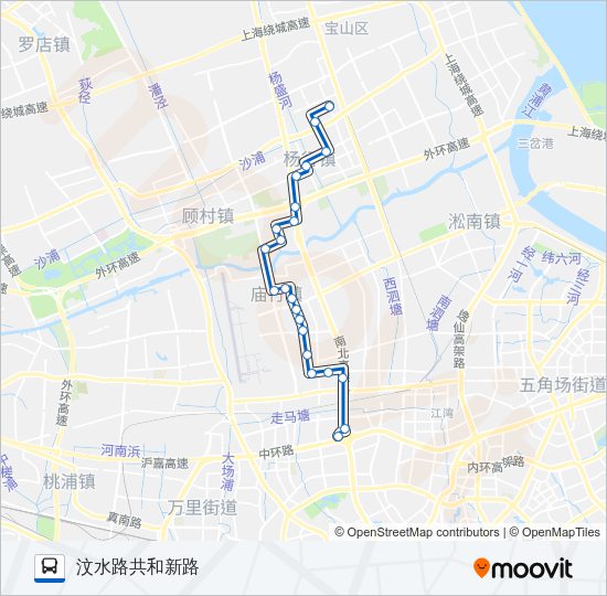 公交705路的线路图