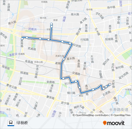 公交724路的线路图