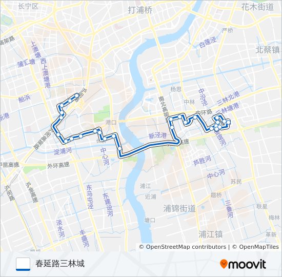 755路 bus Line Map