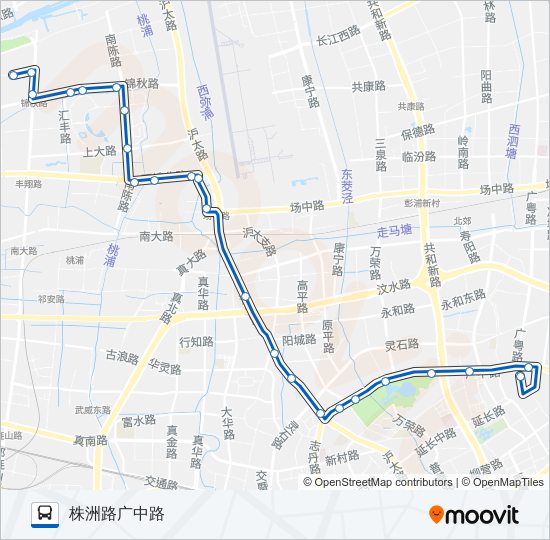 公交767路的线路图