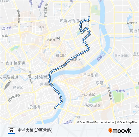 公交868路的线路图