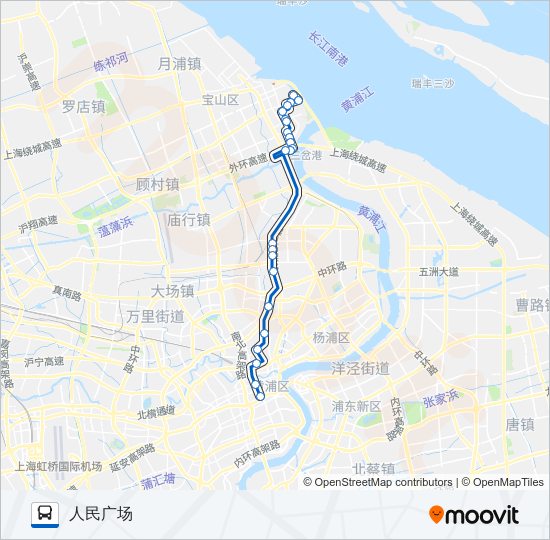 公交952路的线路图