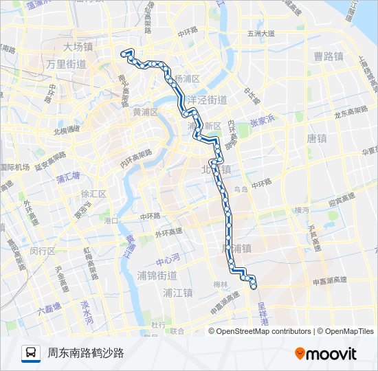 公交975路的线路图