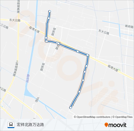 公交万祥2路的线路图