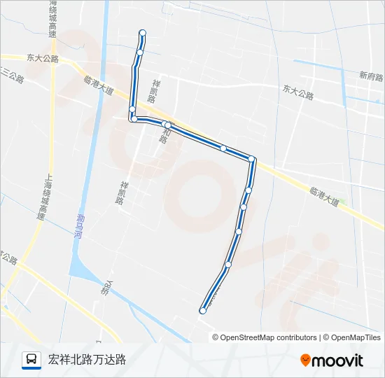 万祥2路 Bus Line Map