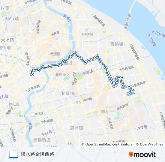 公交上川专路的线路图