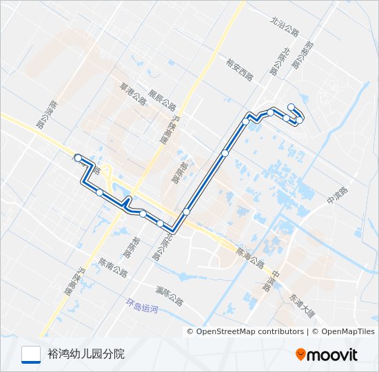 东滩1路 bus Line Map