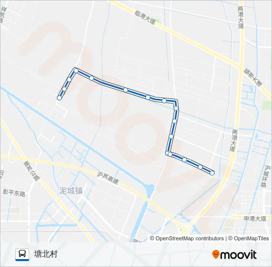 书院1路 Bus Line Map