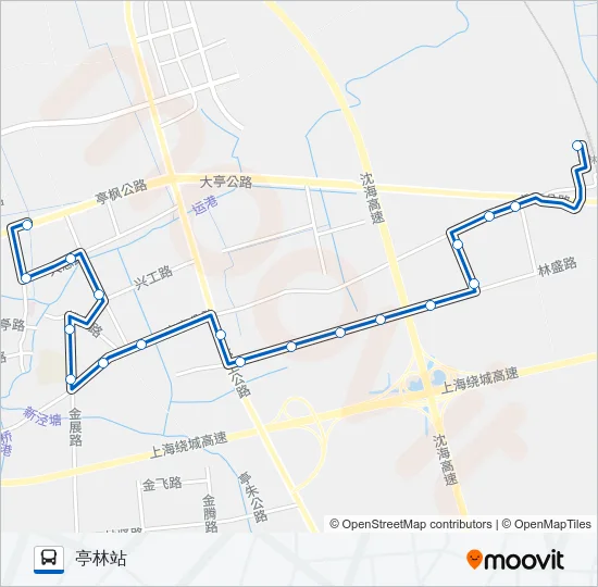 亭林3路 Bus Line Map