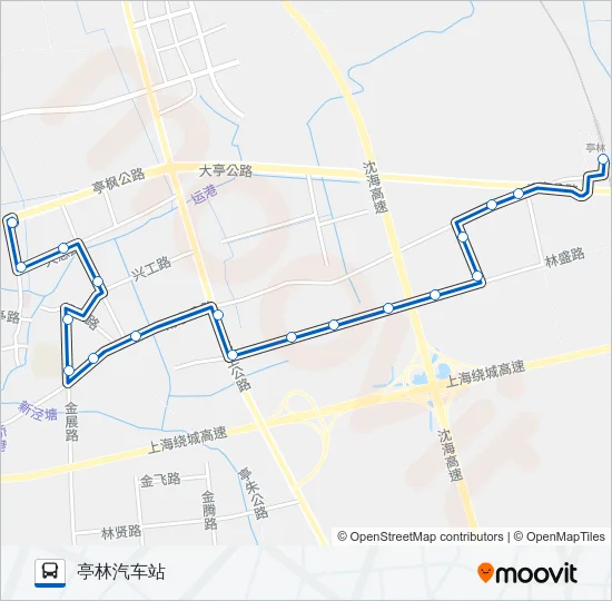 亭林3路 Bus Line Map