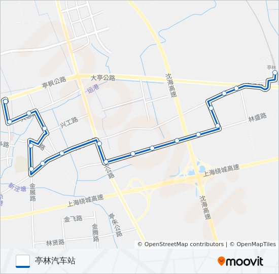 亭林3路 bus Line Map
