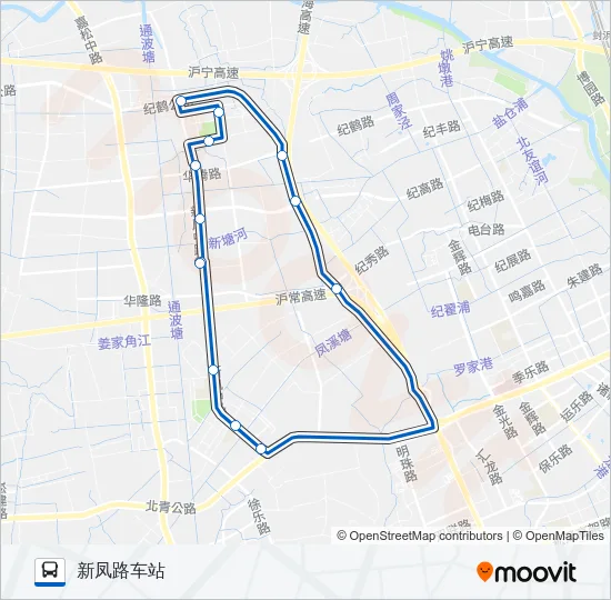 华新1路 Bus Line Map