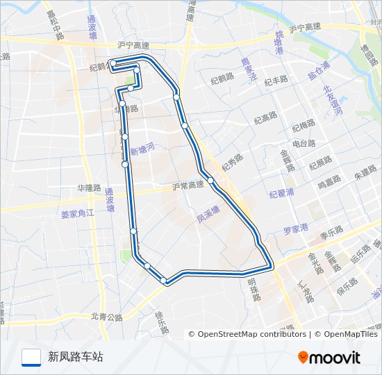 华新1路 bus Line Map