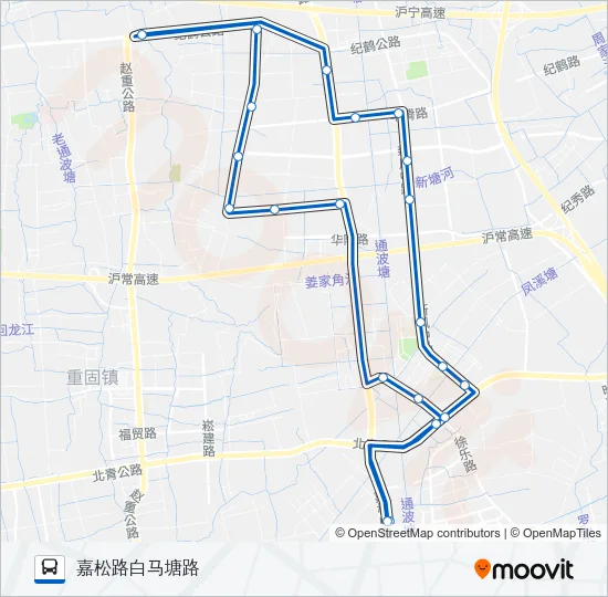 华新2路 Bus Line Map